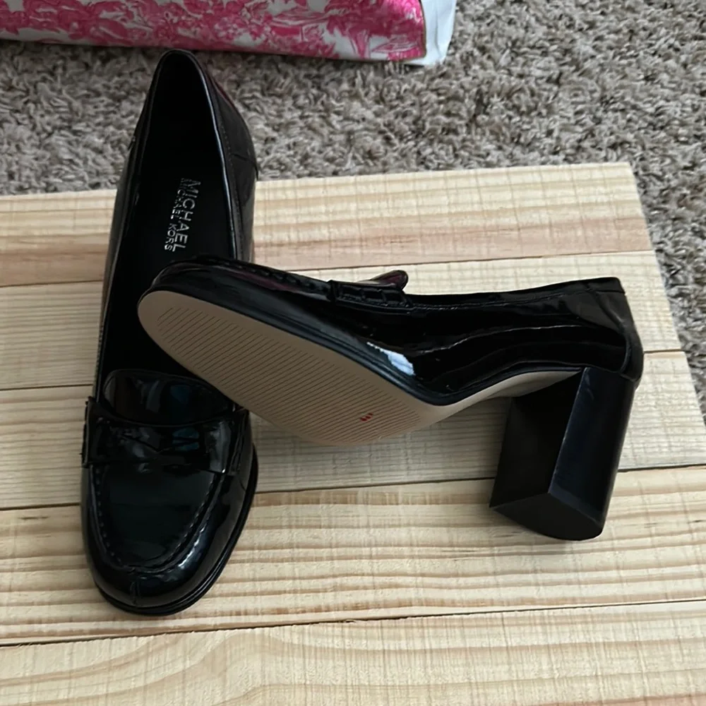 Michael Kors Black Leather Loafers - Picture 4 of 4